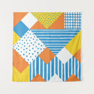 Geometrisches Vintages Abstraktes Hintergrundbild Wandteppich