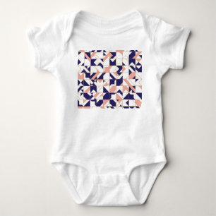 Geometrisches, Vintages, modernes, nahtloses Muste Baby Strampler