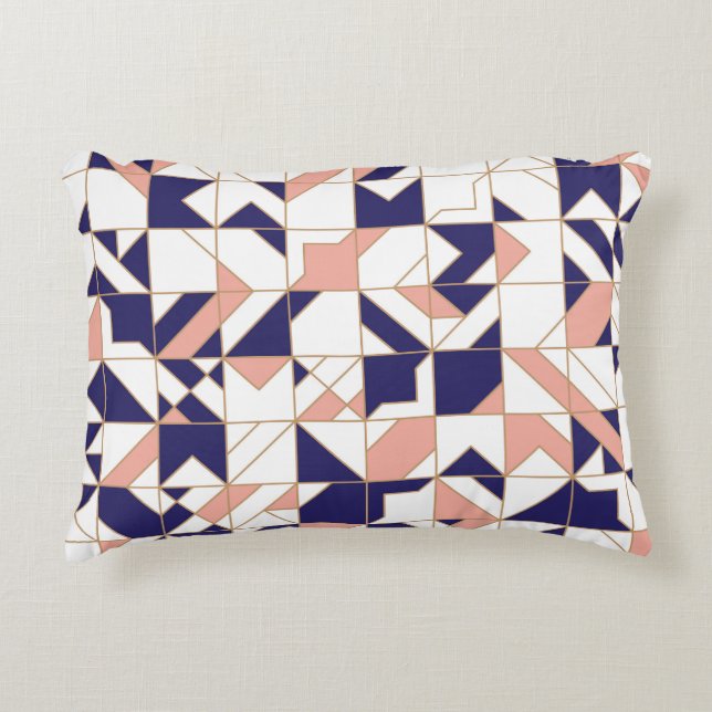 Geometrisches, Vintages, modernes, nahtloses Muste Dekokissen (Vorderseite)