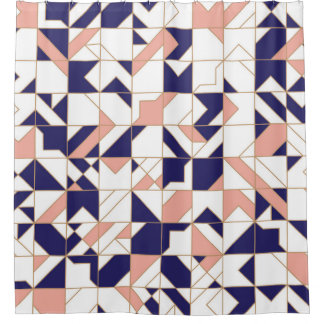 Geometrisches, Vintages, modernes, nahtloses Muste Duschvorhang