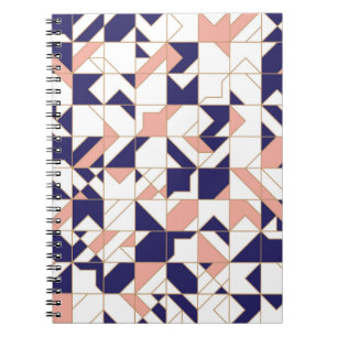 Geometrisches, Vintages, modernes, nahtloses Muste Notizblock