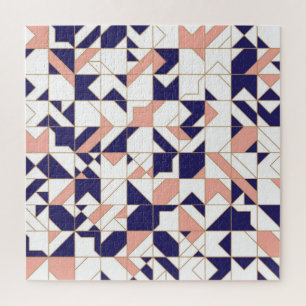 Geometrisches, Vintages, modernes, nahtloses Muste Puzzle