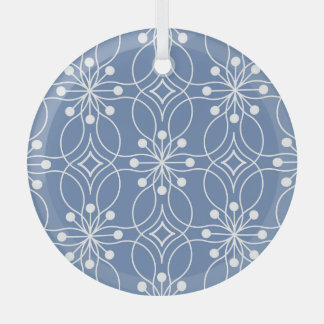 Geometrisches Vintages Muster für Wavy Lines Ornament Aus Glas