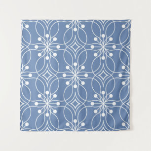 Geometrisches Vintages Muster für Wavy Lines Wandteppich