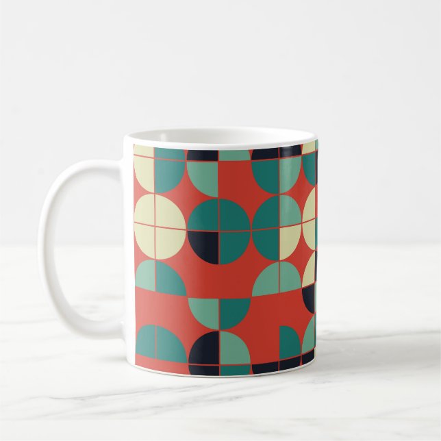 Geometrisches Vintages, Nahtloses Muster. Kaffeetasse (Links)