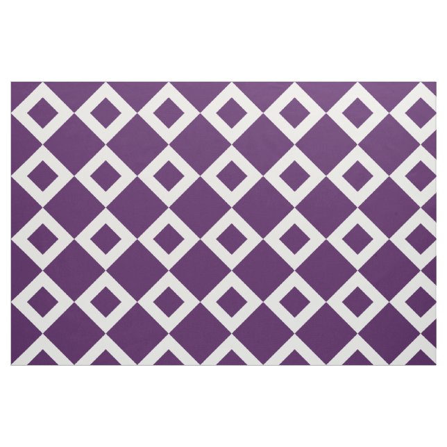 Geometrisches violettes und weißes stoff (Fat Quarter (45,7 x 55,9 cm))