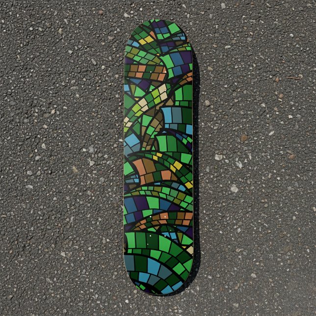 Geometrisches Vision Trendmuster Skateboard (Von Creator hochgeladen)
