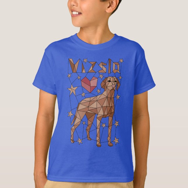 Geometrisches Vizsla T-Shirt (Vorderseite)