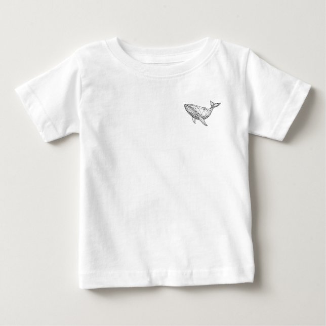 Geometrisches-Wal-Kinder-T-Shirt Baby T-shirt (Vorderseite)