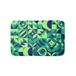 Geometrisches Wandbild: modernes Vintages Design. Badematte