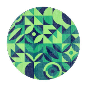 Geometrisches Wandbild: modernes Vintages Design. Schneidebrett