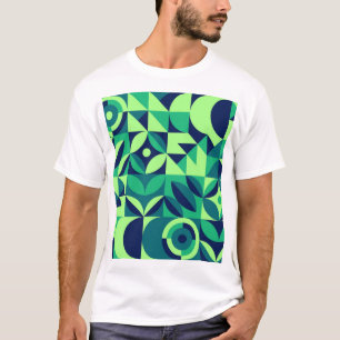 Geometrisches Wandbild: modernes Vintages Design. T-Shirt