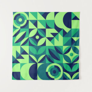 Geometrisches Wandbild: modernes Vintages Design. Wandteppich