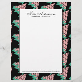 Geometrisches Watermelon Summer Slice Shapes Briefbogen