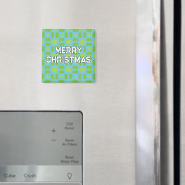 Geometrisches Weihnachtsmuster - Personalisiert Magnet