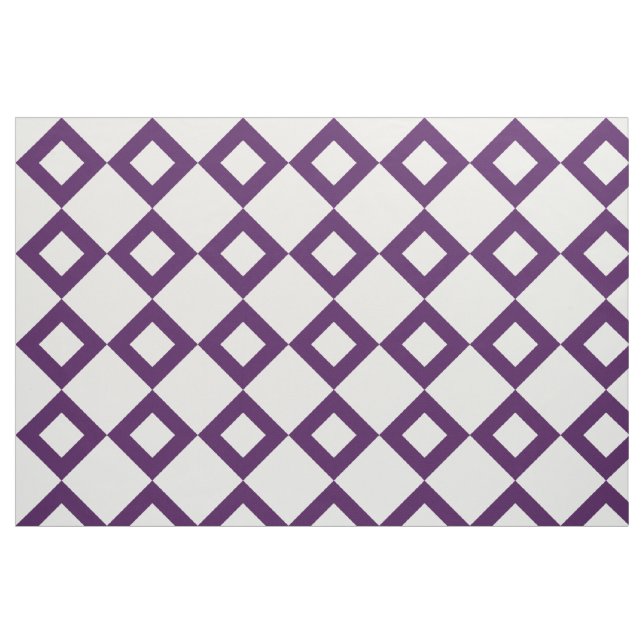 Geometrisches weißes und lila stoff (Fat Quarter (45,7 x 55,9 cm))