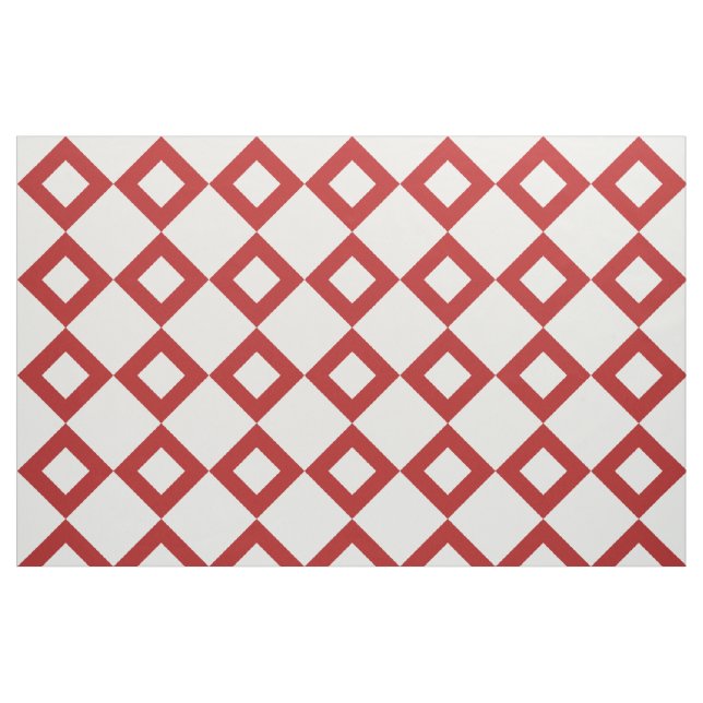Geometrisches weißes und rotes stoff (Fat Quarter (45,7 x 55,9 cm))