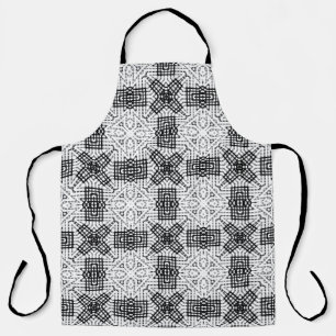 Geometrisches weißes und schwarzes Lochmuster Anna Schürze