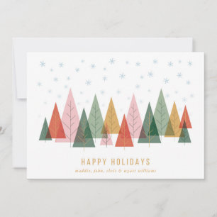 Geometrisches Winterwonderland Feiertagskarte