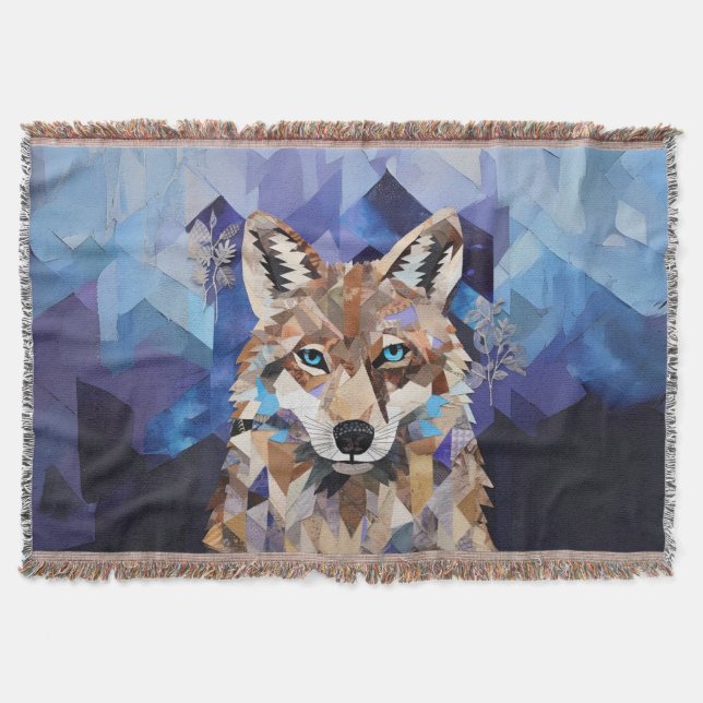 Geometrisches Wolfshändchen Decke (Vorderseite)