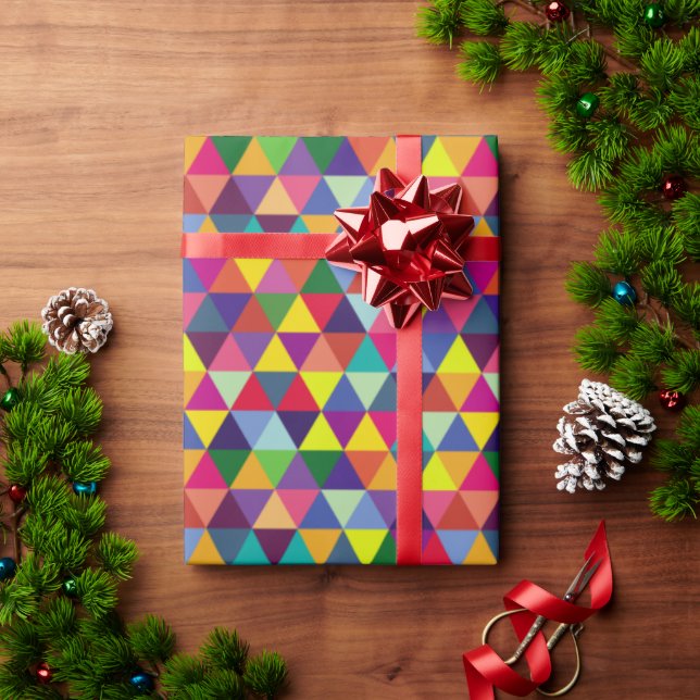 Geometrisches Wrapping-Papier mit 30 Zoll x 6 Fuß Geschenkpapier (Feiertagsgeschenk)