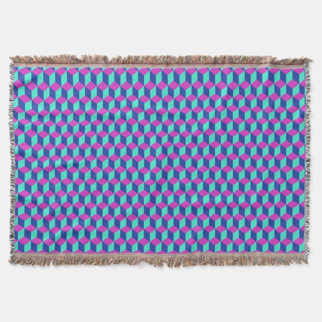 Geometrisches Würfelmuster Decke (Vorderseite)
