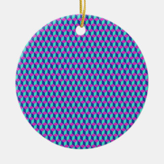 Geometrisches Würfelmuster Keramik Ornament