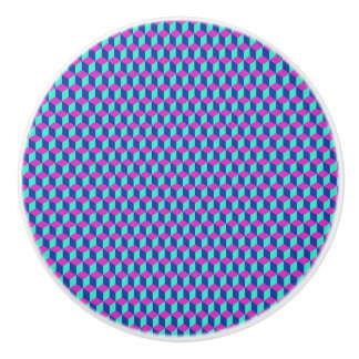 Geometrisches Würfelmuster Keramikknauf