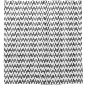 Geometrisches Zickzackmuster 2 Duschvorhang