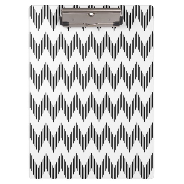 Geometrisches Zickzackmuster 2 Klemmbrett (Vorderseite)