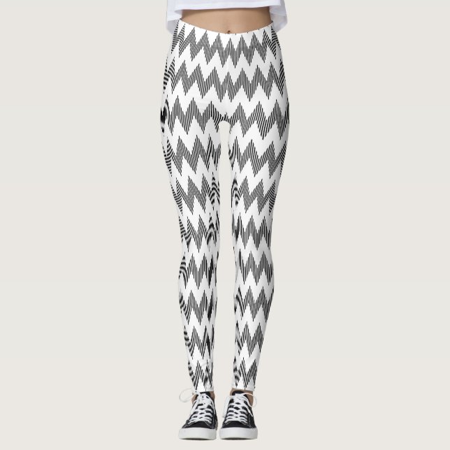 Geometrisches Zickzackmuster 2 Leggings (Vorderseite)