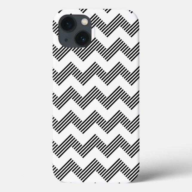 Geometrisches Zickzackmuster Case-Mate iPhone Hülle (Rückseite)