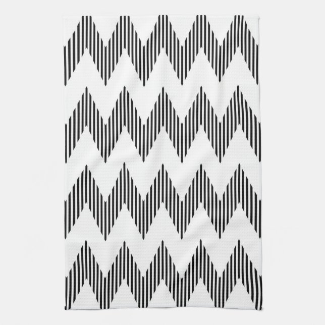 Geometrisches Zickzackmuster Handtuch (Vertikal)