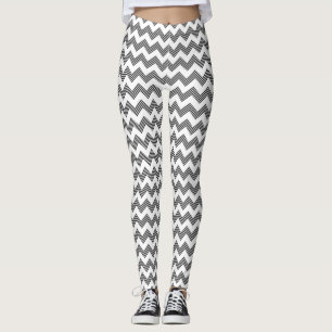 Geometrisches Zickzackmuster Leggings