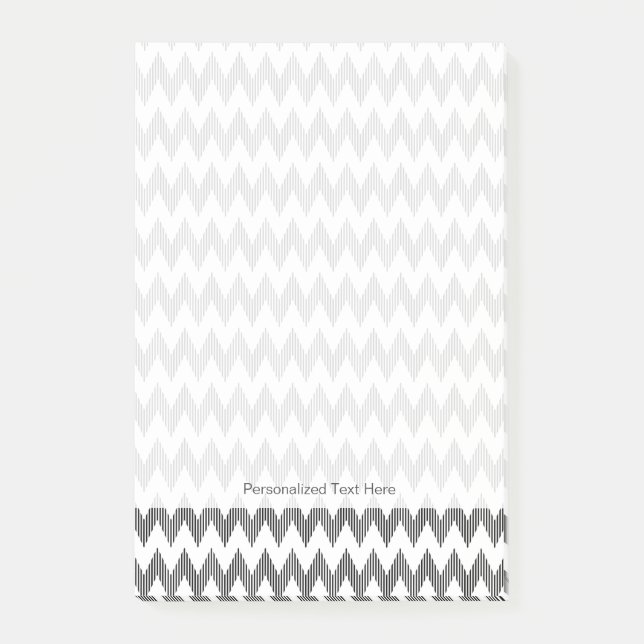 Geometrisches Zickzackmuster Post-it Klebezettel (Vorderseite)