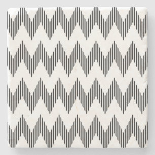 Geometrisches Zickzackmuster Steinuntersetzer