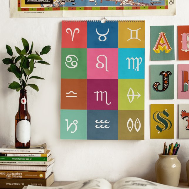 Geometrisches Zodiac : 12 Rashis und ihre Bedeutun Kalender (Von Creator hochgeladen)