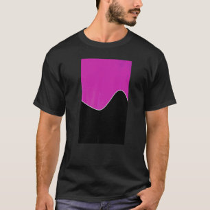 Geometrisches Zwei-Ton-Wave-Muster Byzantinrosa un T-Shirt