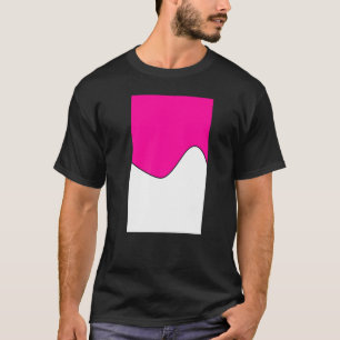 Geometrisches Zwei-Ton-Wellenmuster tief rosa und T-Shirt