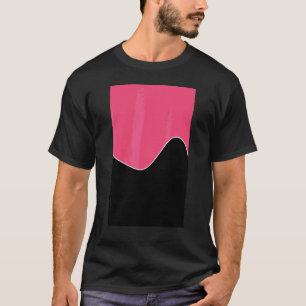 Geometrisches Zwei-Tone-Wave-Muster, dunkelrosa un T-Shirt