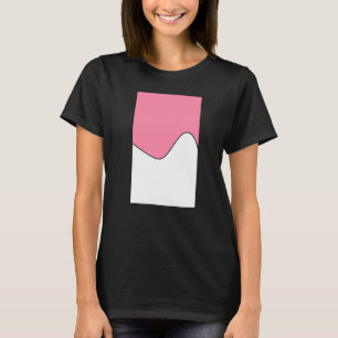 Geometrisches Zwei-Tonen-Wellenmuster-Baker Miller T-Shirt