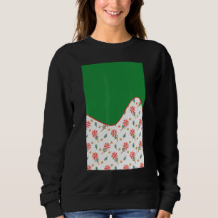GEOMETRISCHES ZWEITON-MUSTER Grün und Rot Candy Ca Sweatshirt
