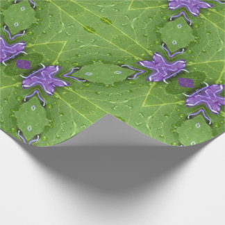 Geometrisgrün mit Lavendelpapier Geschenkpapier