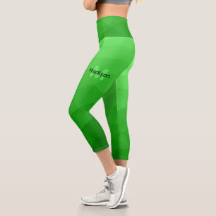 Geometrismuster für den grünen Farbverlauf Monogra Capri Leggings