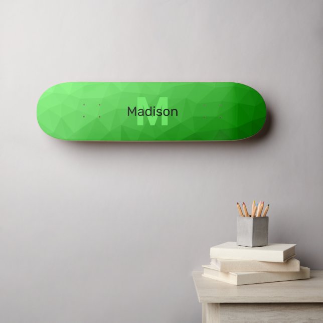 Geometrismuster für den grünen Farbverlauf Monogra Skateboard (Wandkunst (Horz))