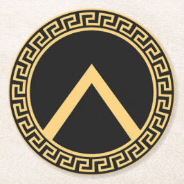 Geometrisymbol Stilvoll Minimalistisch Runder Pappuntersetzer