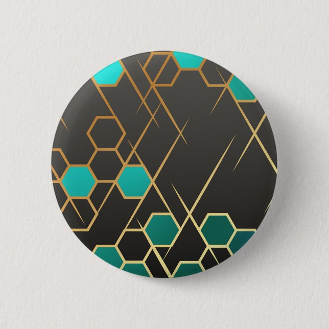 Geometrix Blau Button (Vorderseite)