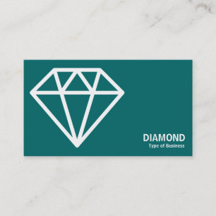 Geometropolis - Diamant - Aquamarin weiß Visitenkarte