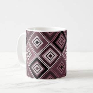 Geometry ethnic patchwork brown burgundy  kaffeetasse