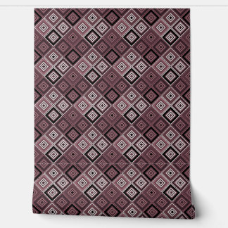 Geometry ethnic patchwork brown burgundy  tapete